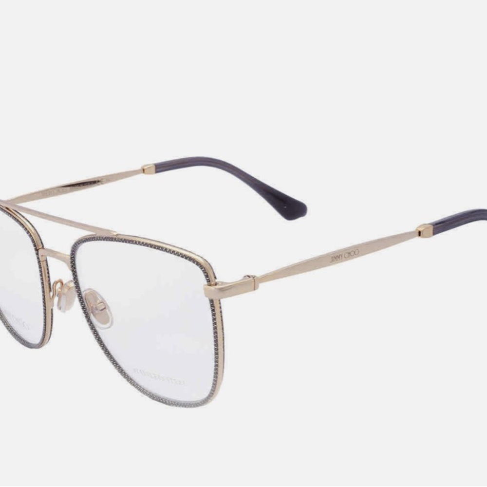Jimmy Choo eyeglasses.  Very stylish.